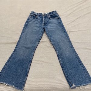 Mid crop flare reformation jeans!